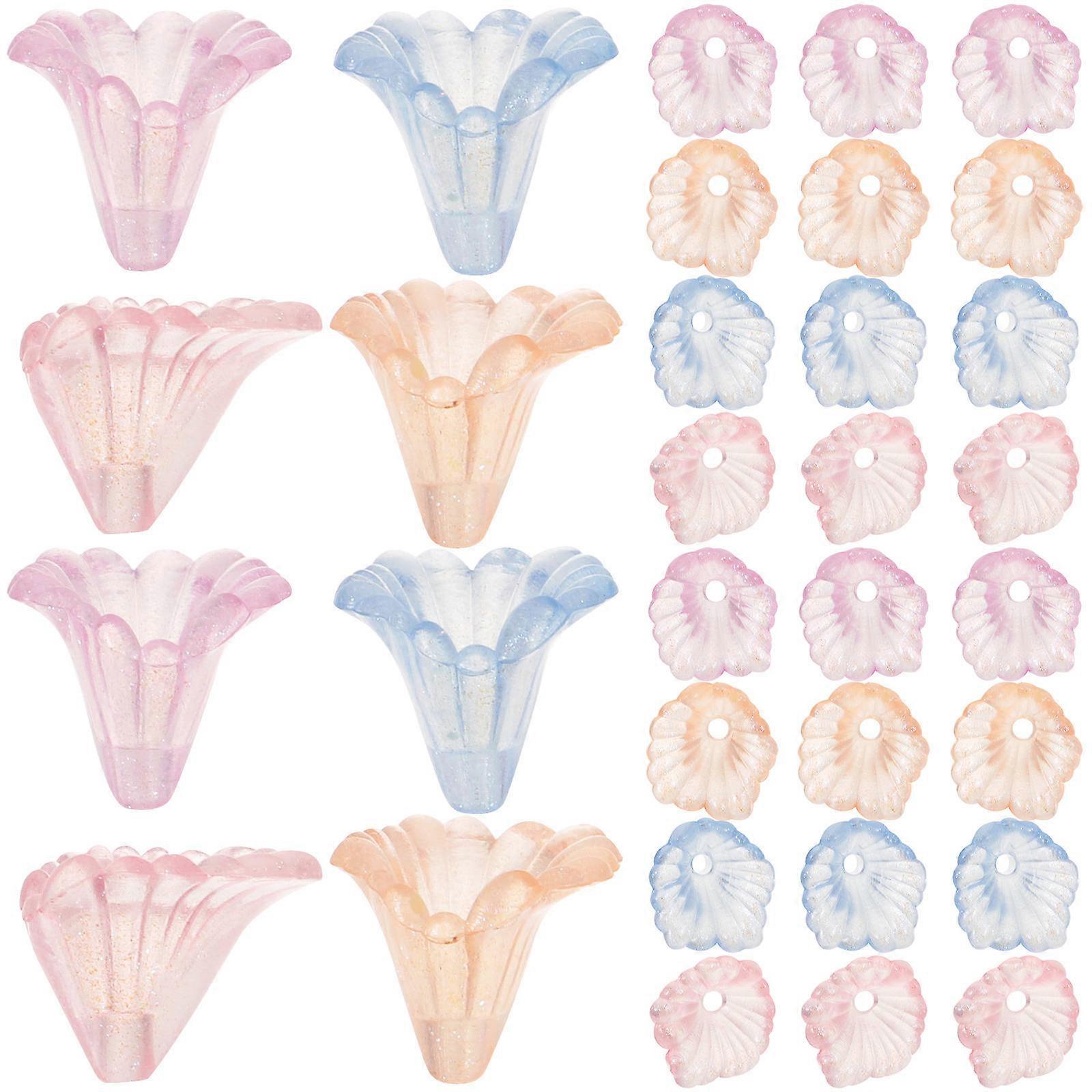 100pcs Acrylic Beads for DIY Craft Projects with Assorted Colors and Hole Design 10mm