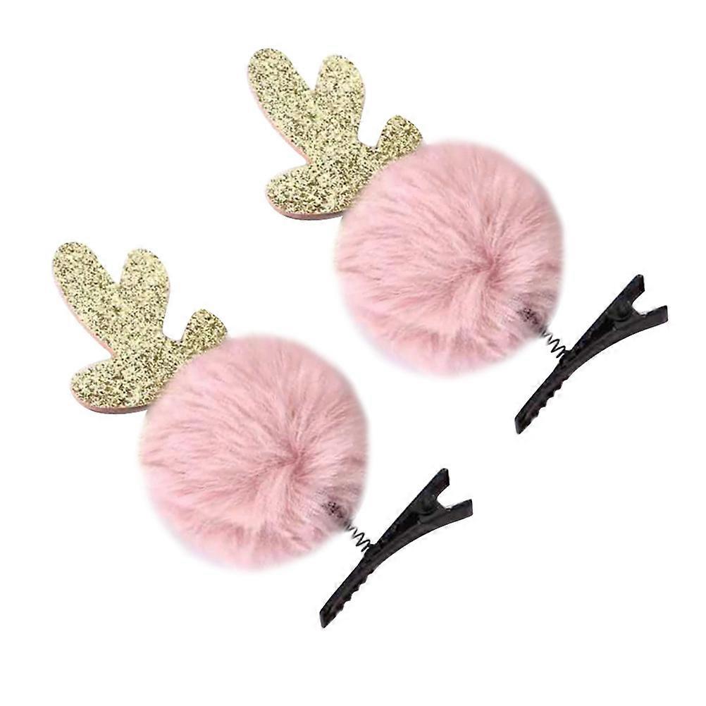 قرون الشعر مقاطع اكسسوارات الشعر للأطفال حزب استخدام أنيقة تصميم الوردي 1 زوج