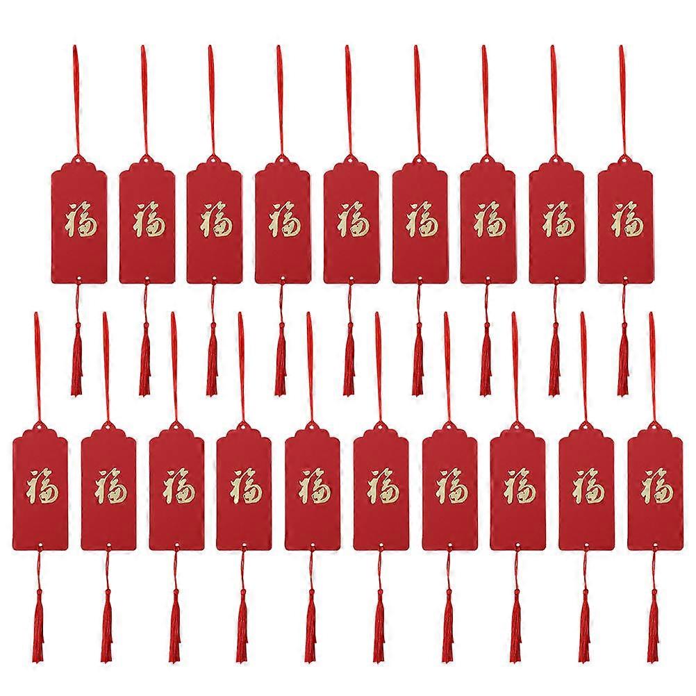Red Blessing Cards for Decoration with Golden Shape Classic Pcs Environmental Paper