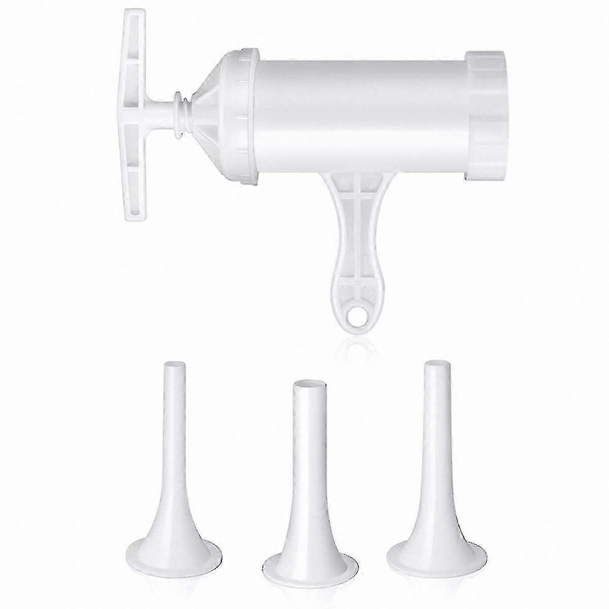 Manual Sausage Stuffer with Plastic Funnel Tubes for Meat Filling and Sausage Making Tool
