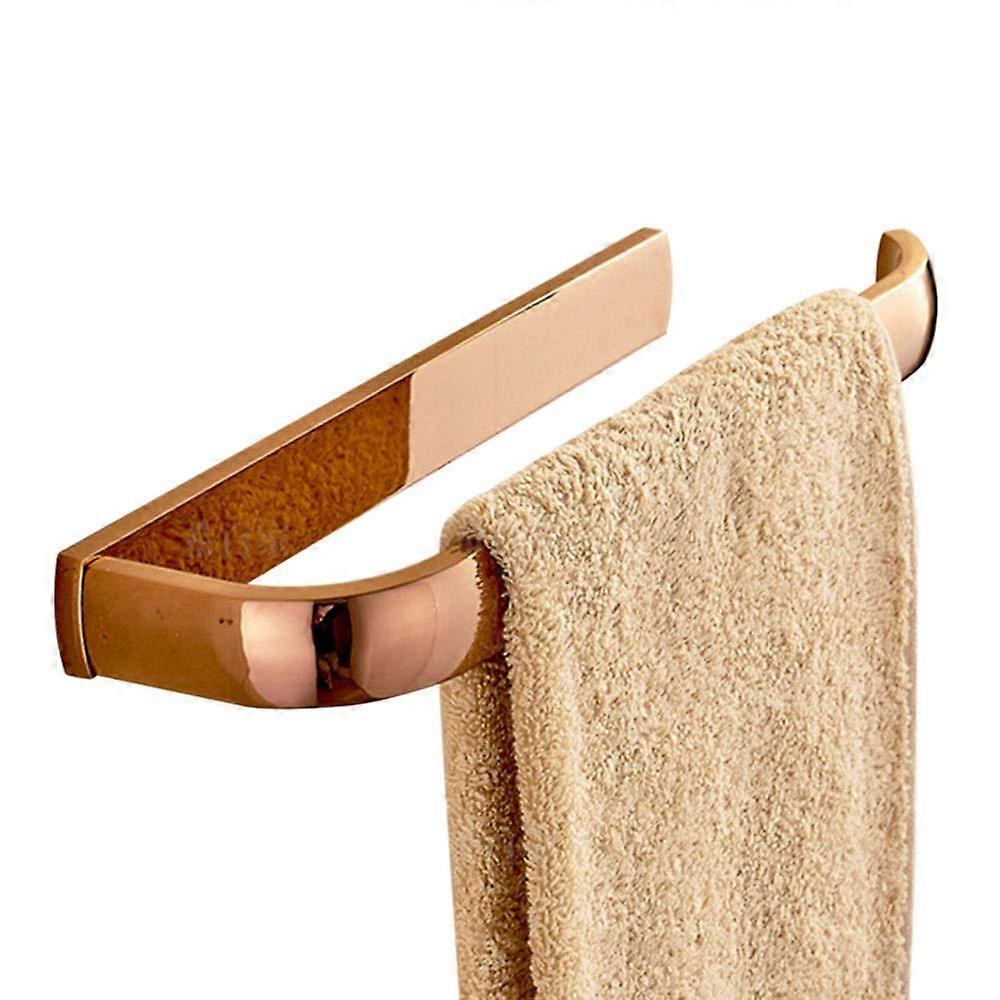 Wall Mounted Towel Rack, Solid Copper, SelfAdhesive, No Drilling, Rustproof Rose Gold