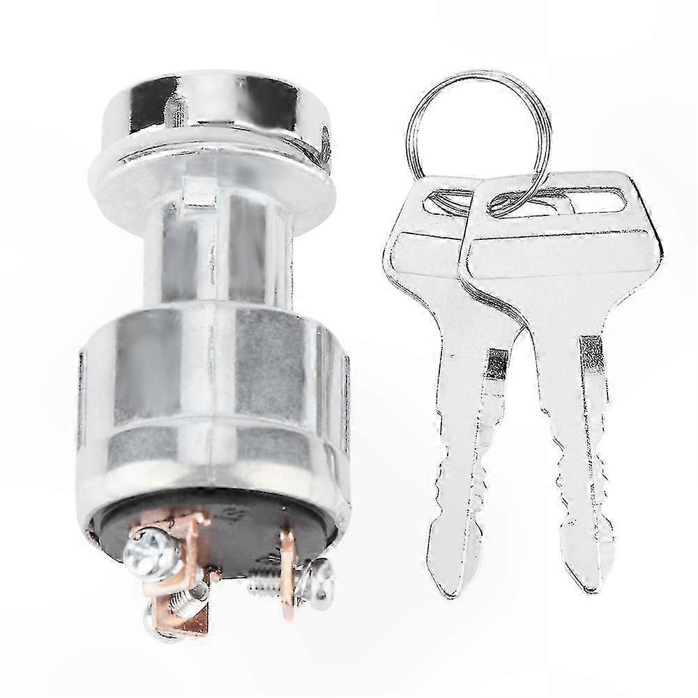 Universal 12V/24V Ignition Switch with 2 Keys for Car, Motorcycle, Boat Start Lock