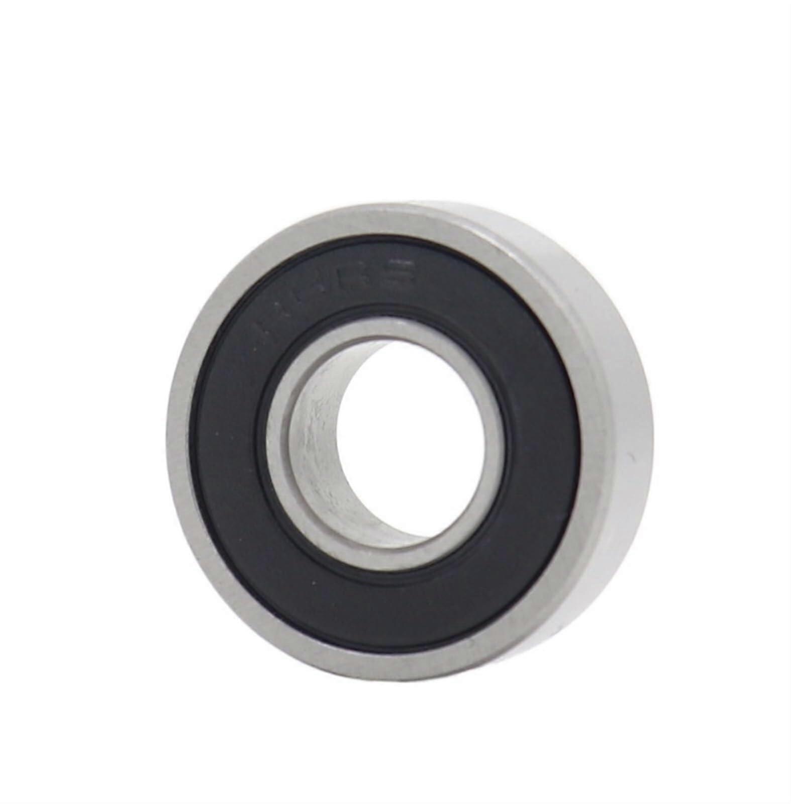 Ball Bearings R6RS Set of 10 with Bimetal Seal Shield, Micro Groove, ABEC-1, 9.525x22.225x7.144 mm