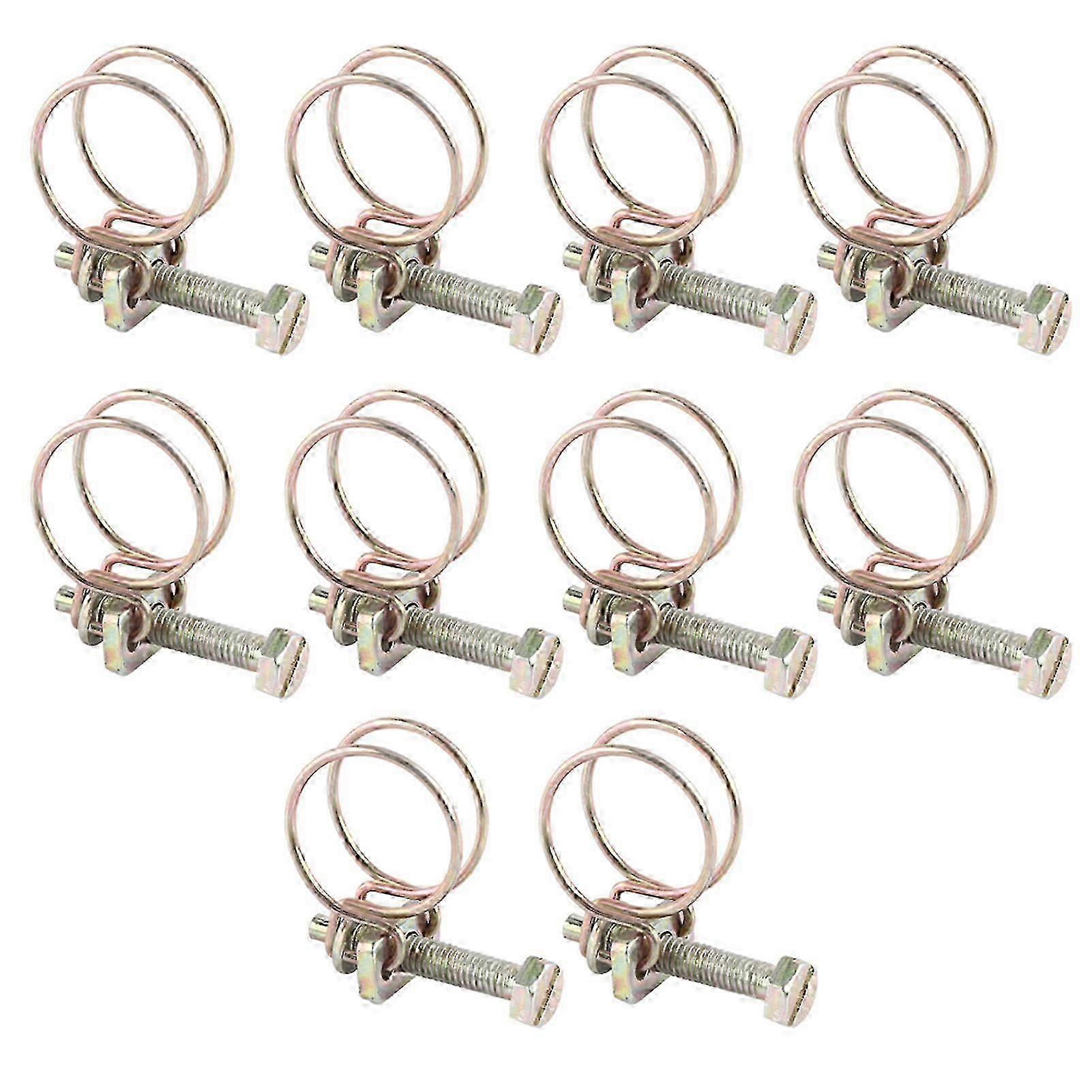 Adjustable Double Wire Hose Clamp Pipe Clip (21mm-25mm)