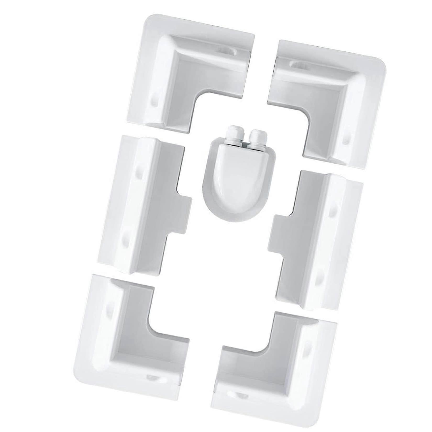 Solar Panel Brackets White ABS Mounting Kit for RV Marine Roof UVResistant 7PC