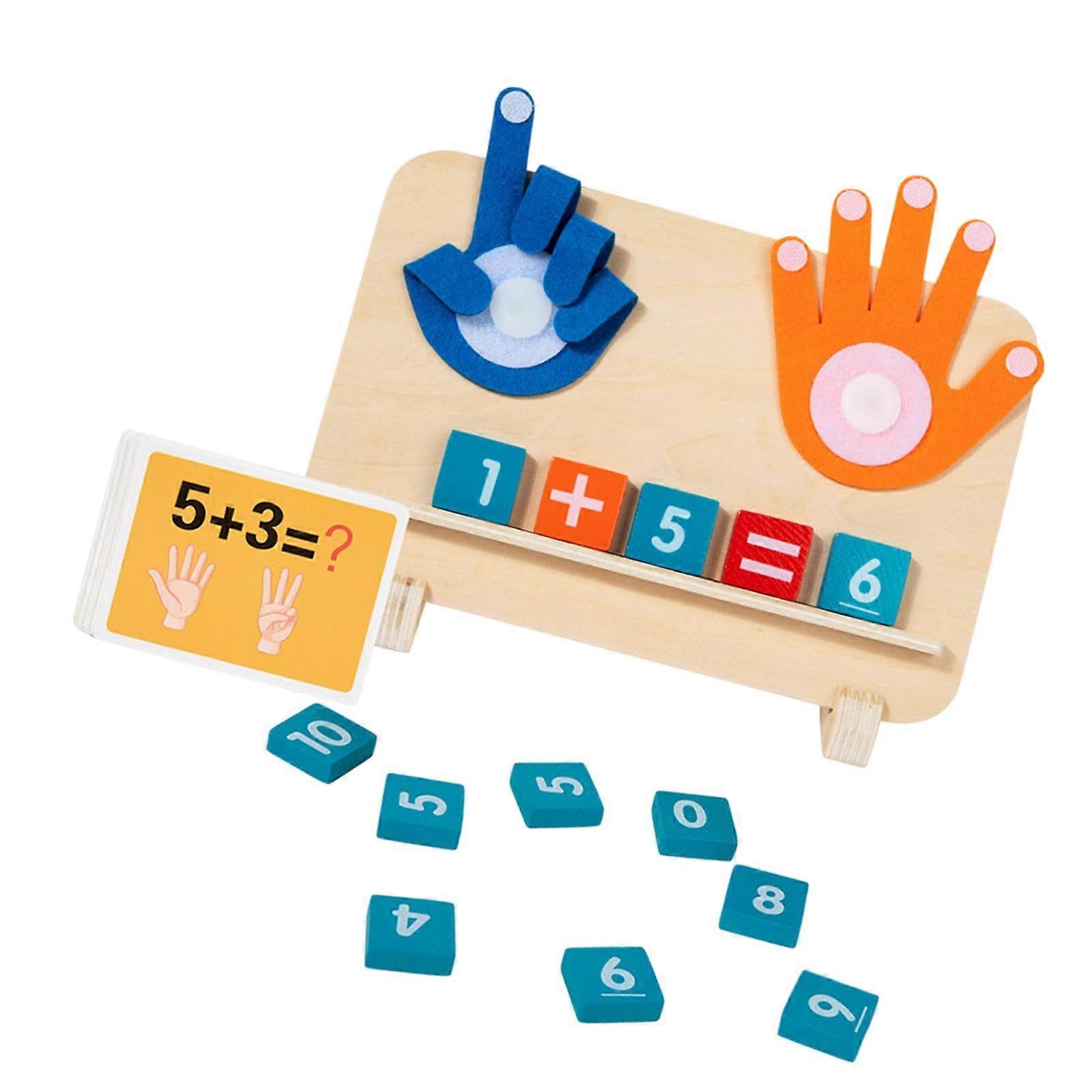 Kinder Fingerzahlen Counting Toy Educational Teaching Aids Number Blocks for Homeschool Math Learning Game