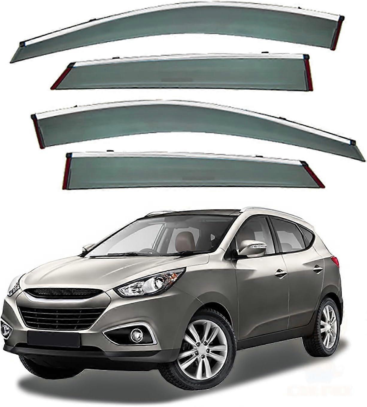 Car Window Wind Deflectors Set for Hyundai IX35 MK1-LM 2010-2017, Side Window Rain Guards, Anti-Fog and Shading Accessories