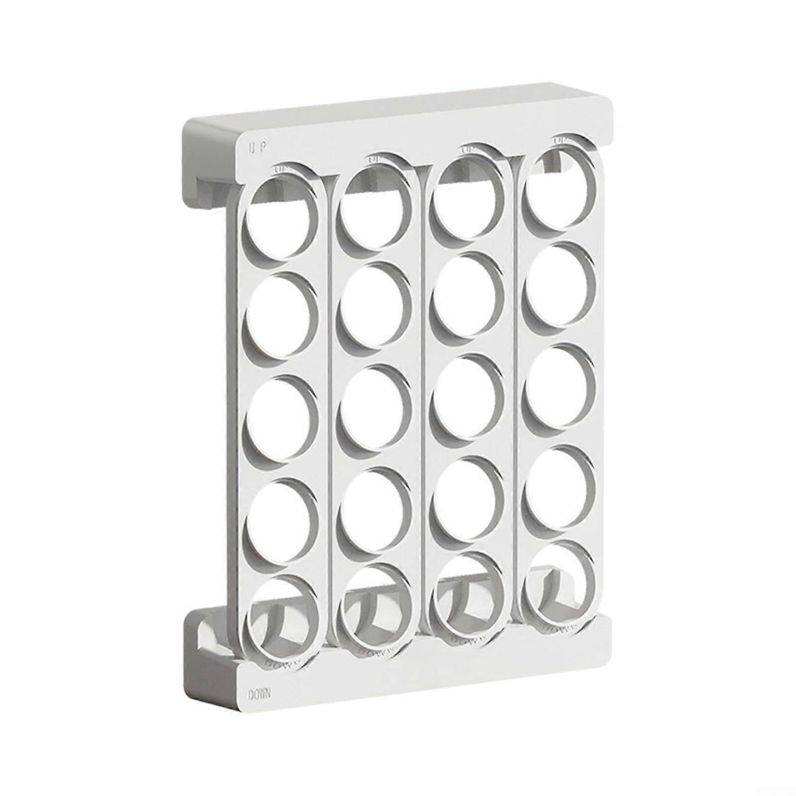 Wall Mounted Coffee Pod Holder for 20 Capsules Storage Rack Display Stand Kitchen Organizer White