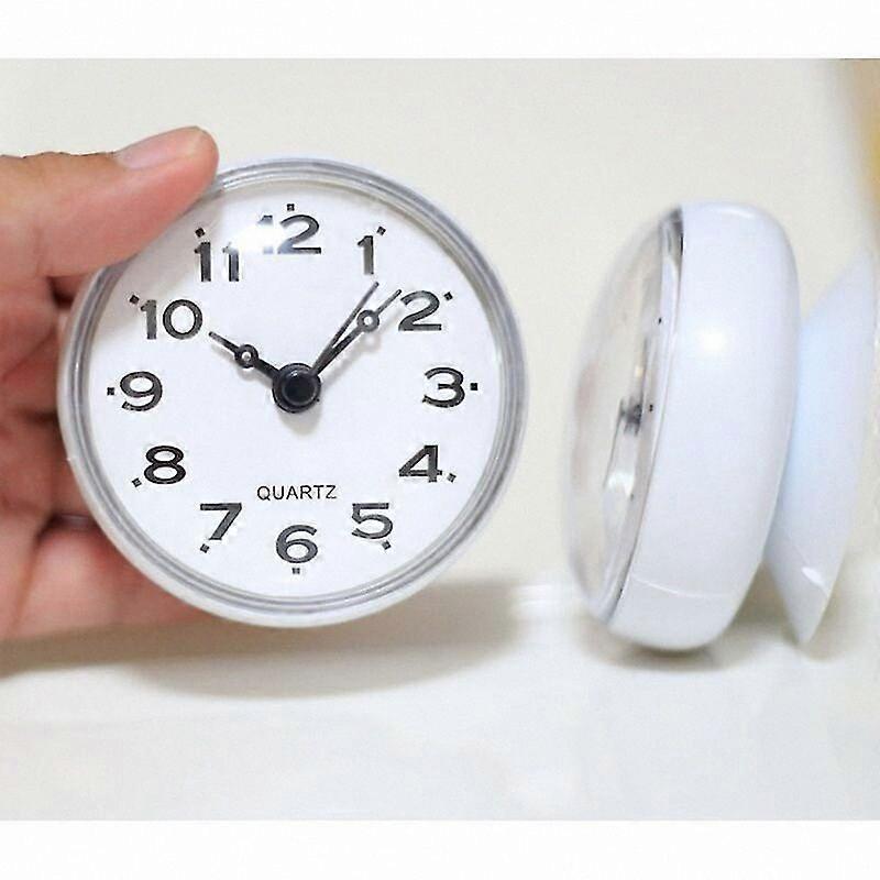 Small Waterproof Wall Clock for Bathroom and Kitchen with Suction Cup