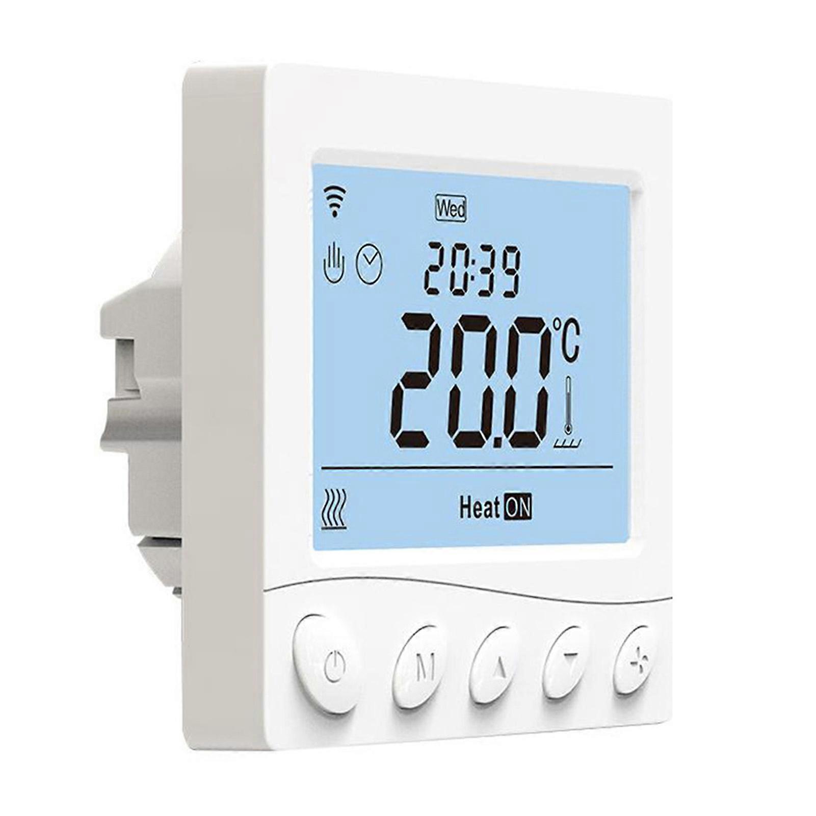 WIFI Smart Water Heating Thermostat 3A 3.2" LCD White Wi-Fi