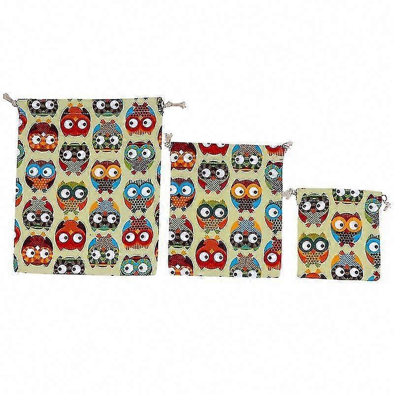 3pcs Household Drawstring Bag for Storage and Organization