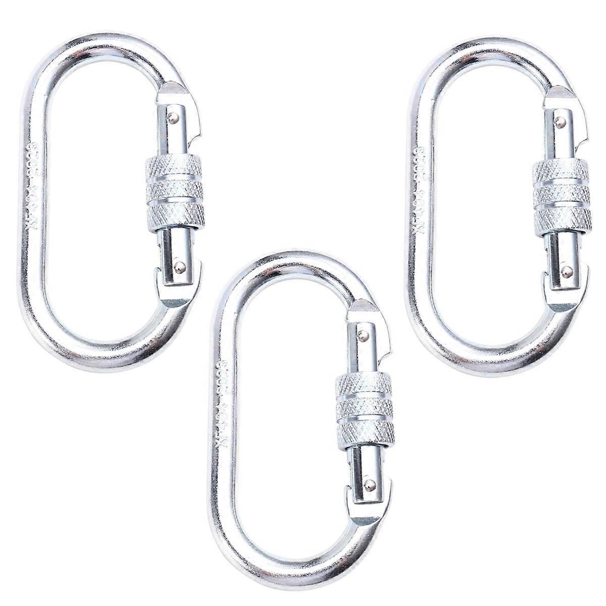 3Pcs/Set O Shape 25KN Alloy Steel Safety Buckle Professional Rock