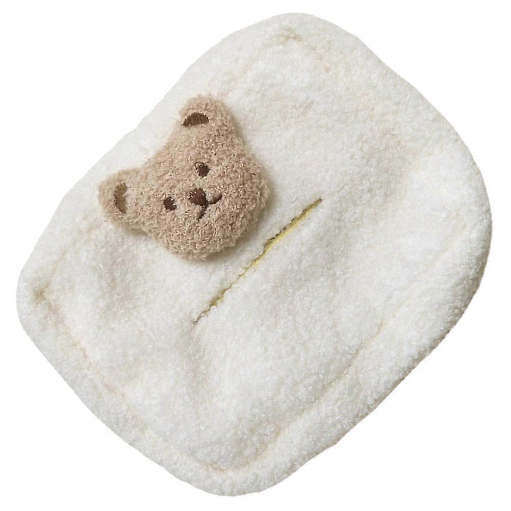 Adorable Plush Tissue Cover for Home Use Khaki Color Cartoon Design Fits Standard Tissue Box Size