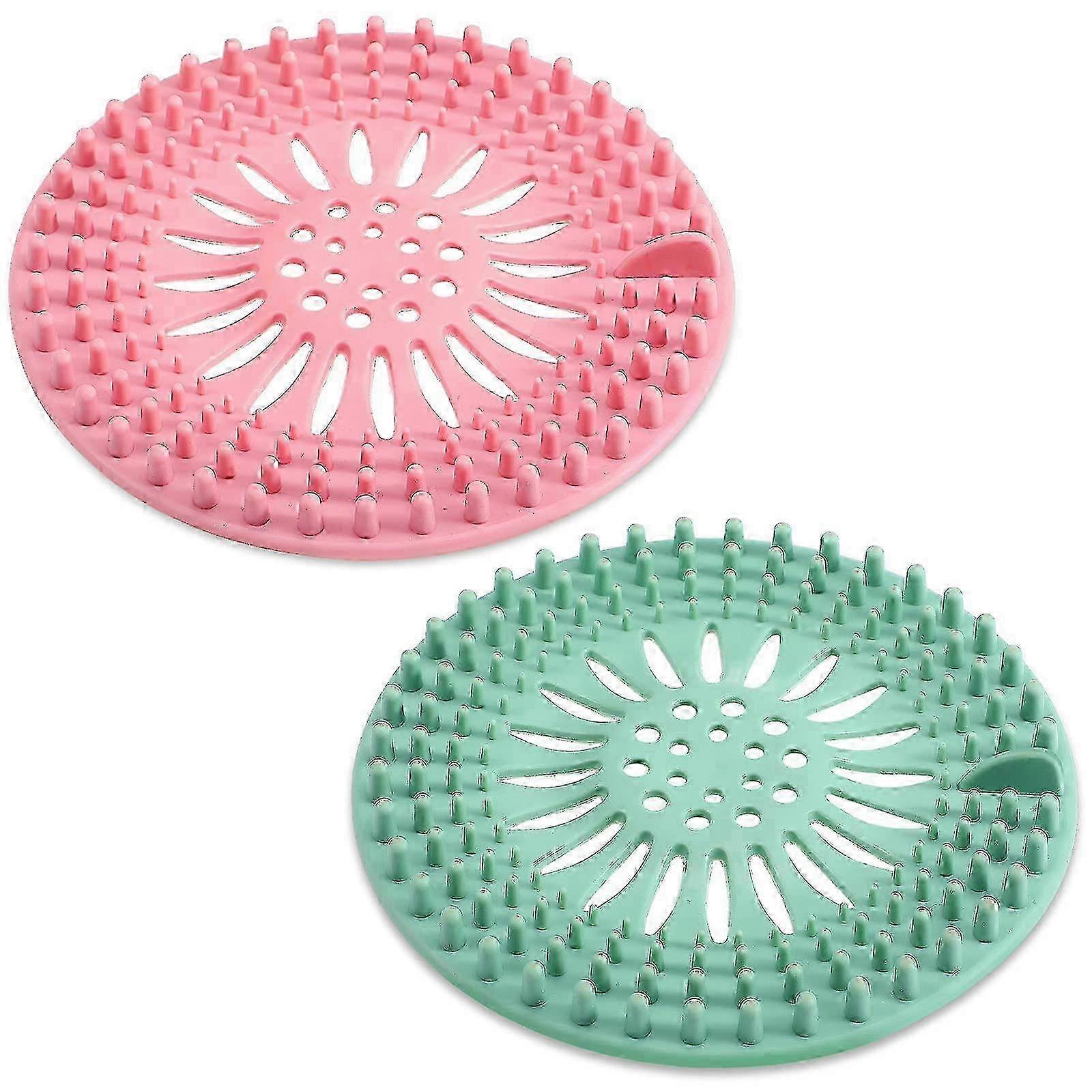2er-Pack Silikon-Haarfänger-Abflusssieb für Bad- und Küchenspüle