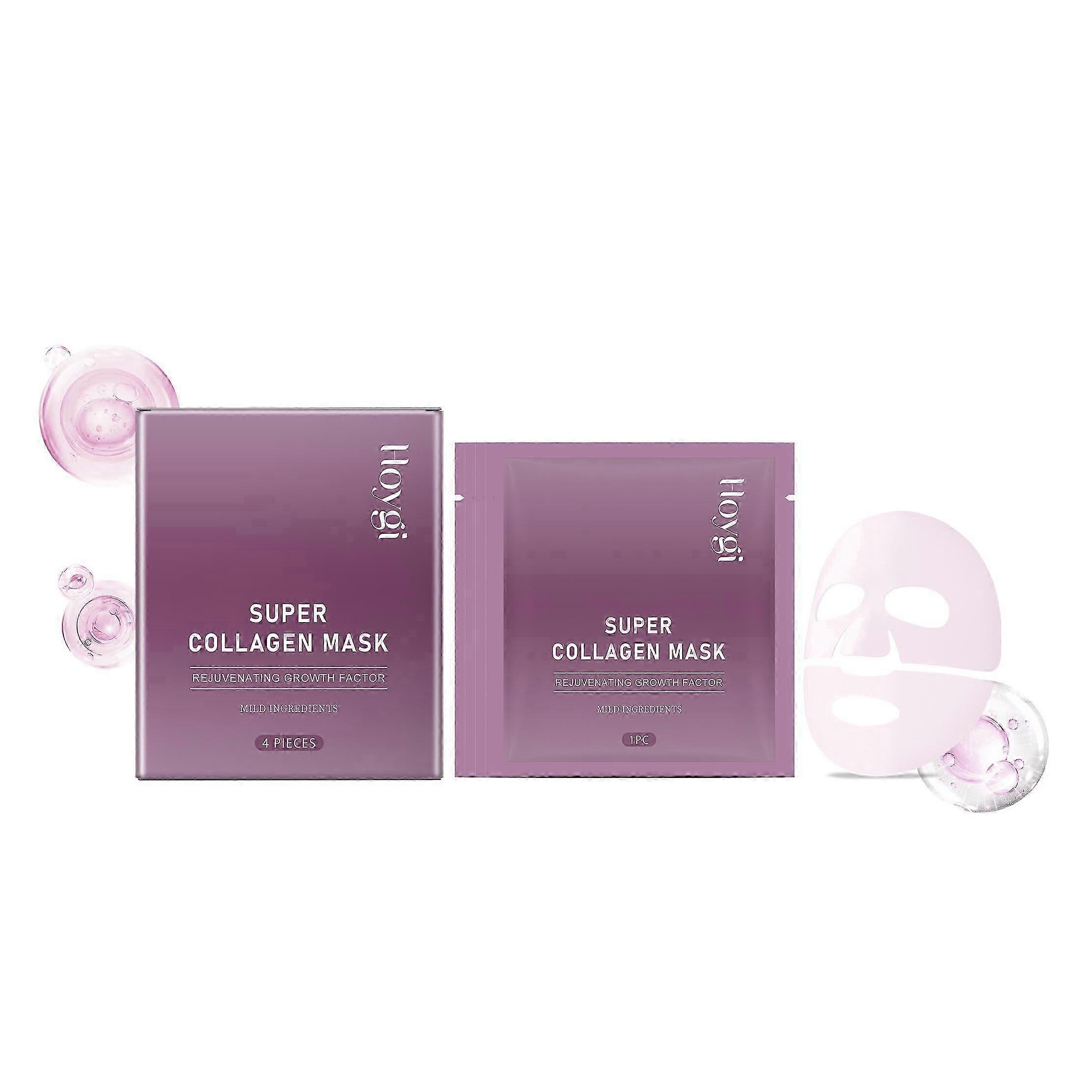Hoygi collagen moisturizing facial mask (boxed) to improve fine lines, brighten, moisturize and tighten pores