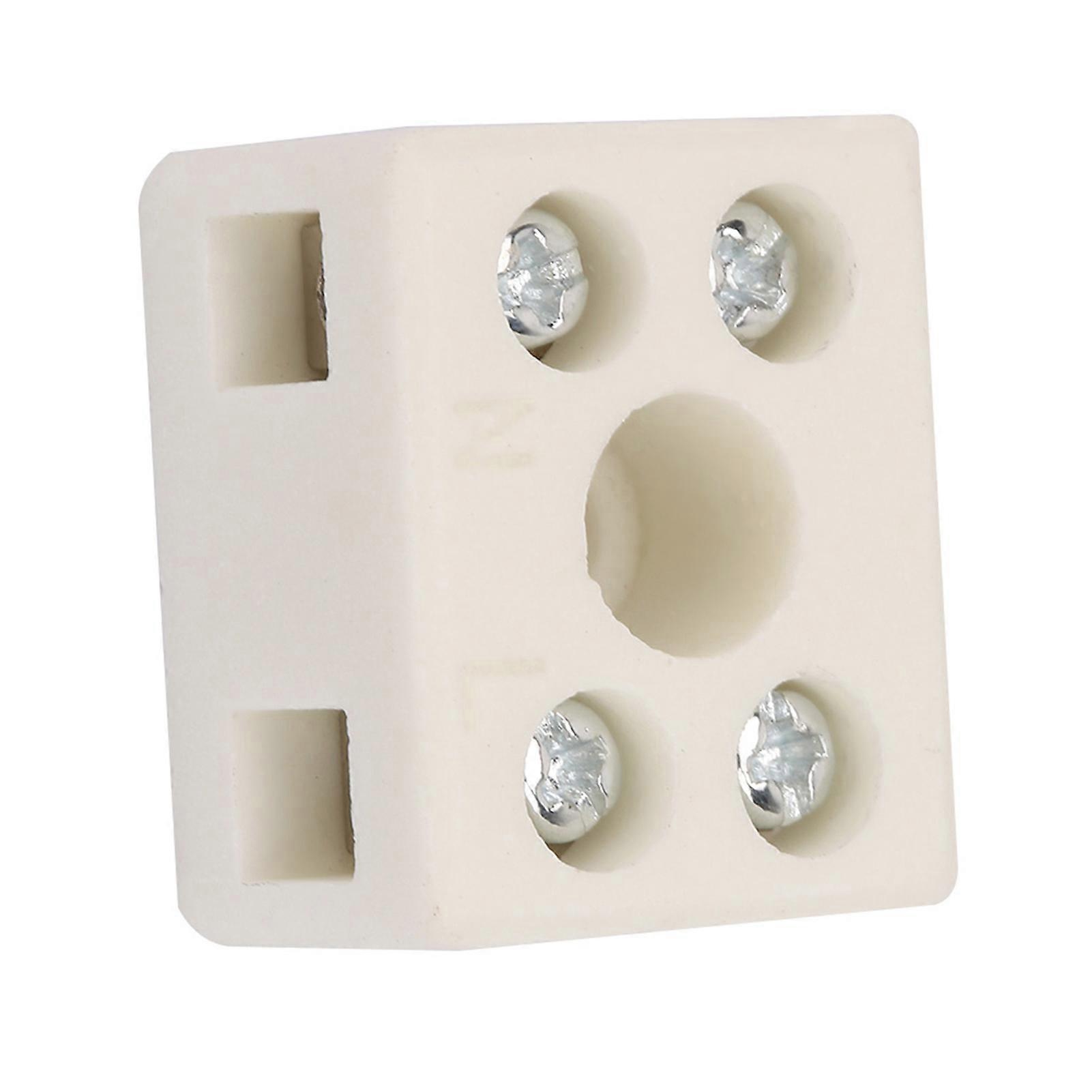 5Pcs 2-Position Ceramic Terminal Block 10A 250V 22x18x13mm