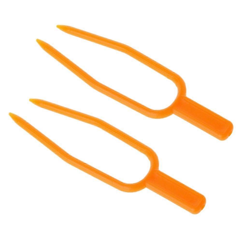 50pcs Strawberry Fixing Clips Resusable Plant Stolons Fastening Fixture Plastic Melon Vines Clamp Securing Fork Garden Tool