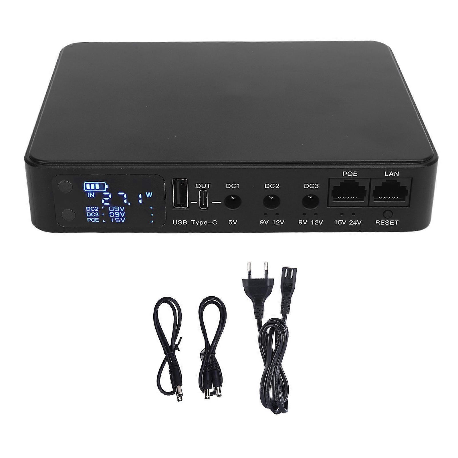 Mini UPS Battery Backup Uninterruptible Power Supply 10400mAh POE 15V 24V USB 5V 9V 12V for Router Modem Security Camera