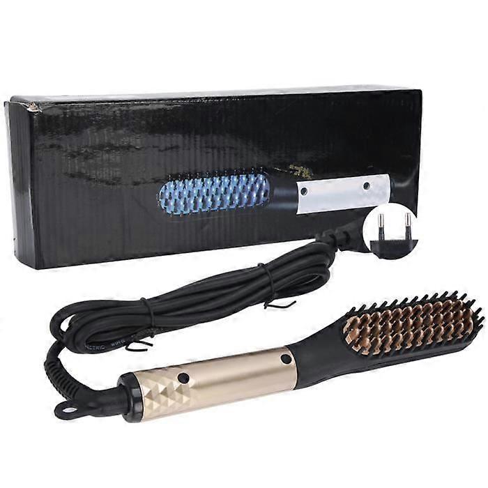Hurrise Electric Beard Straightener Beard Straightener Electric Heated Straightening Comb Portable Beard Brush For Men