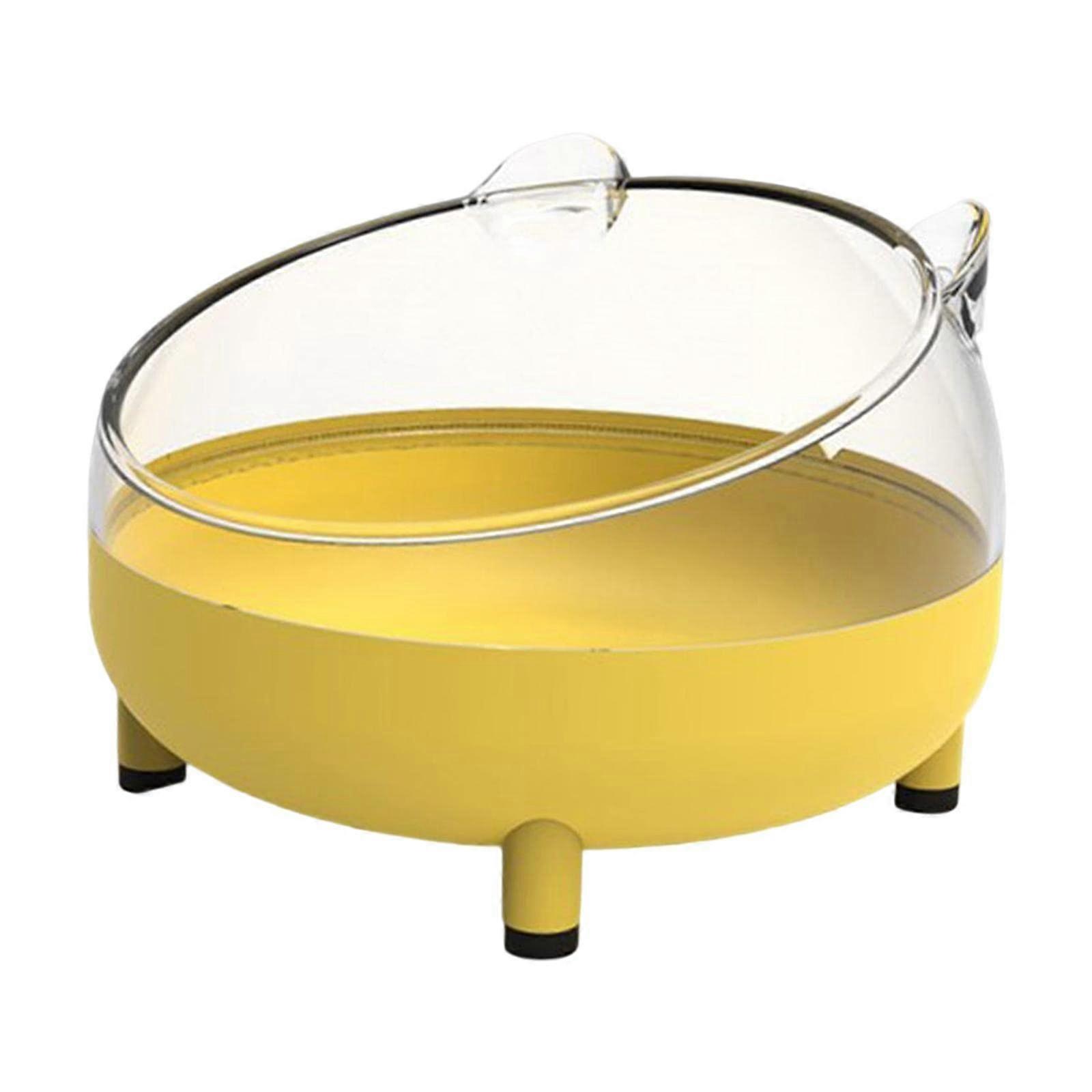 Hamster Sand Bath Box Clear Acrylic Container with Accessories for Small Pets, Yellow