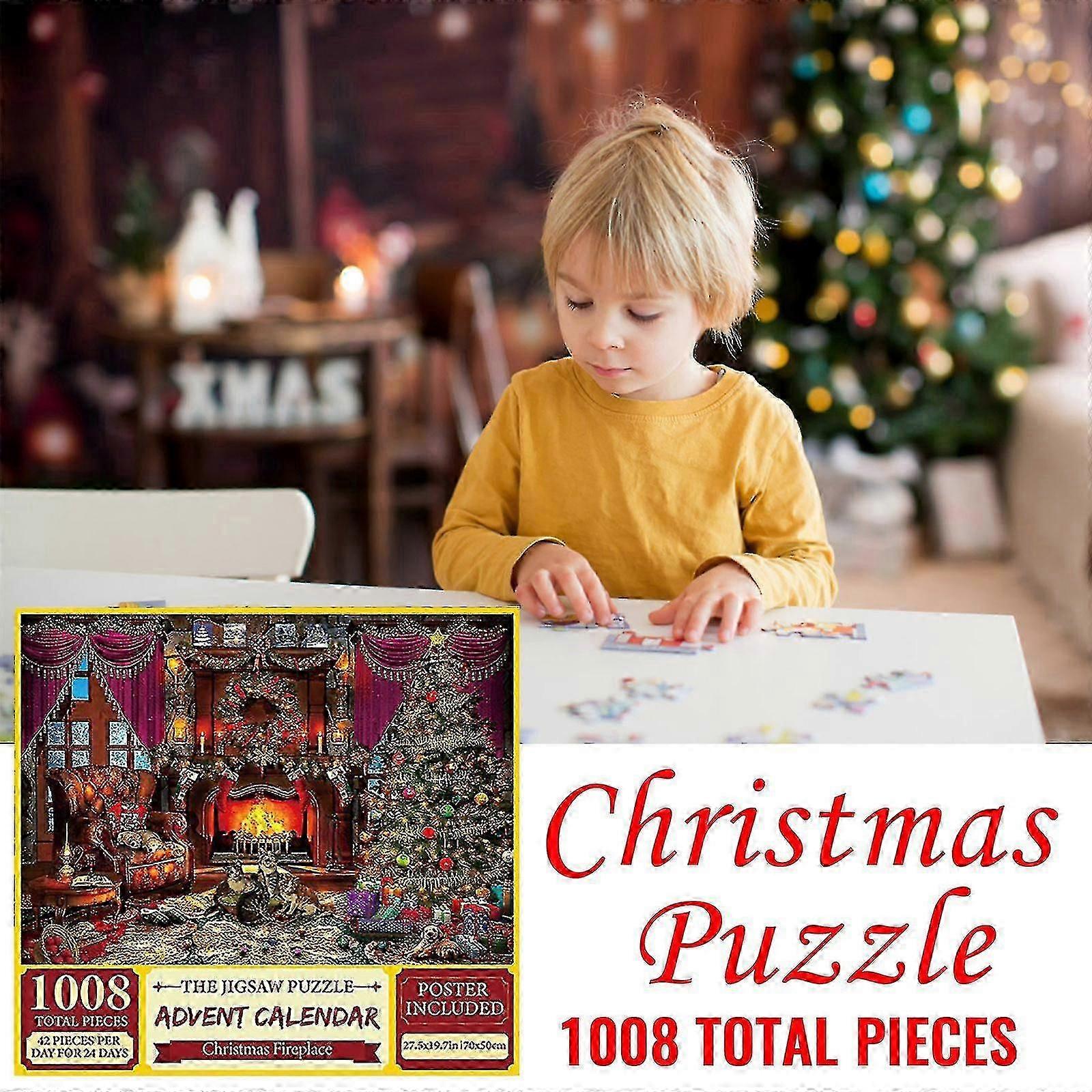 2025 Christmas Advent Calendar Jigsaw Puzzle - 1008 Pieces Festive Holiday Activity