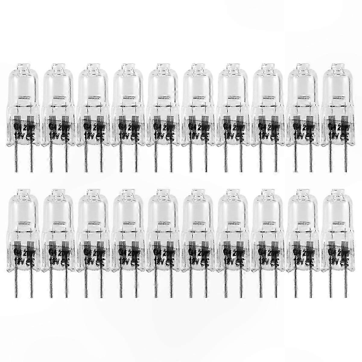 20-Pack G4 Halogen Bulbs, 20W 12V Clear 2-Pin Light Bulbs for Appliances and Signals