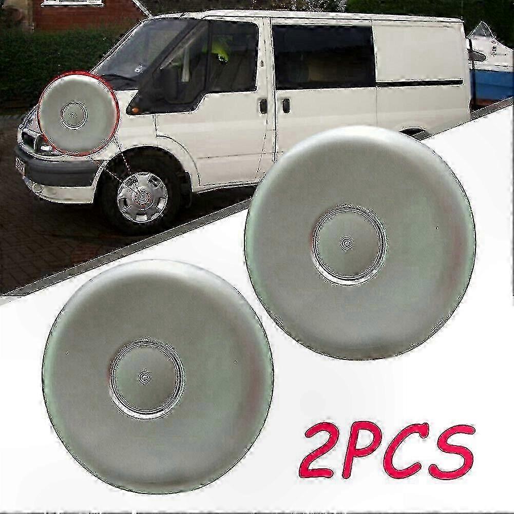 2 Pieces Front and Rear Wheel Center Caps Trim Kits for Transit Mk6 Mk7 Mk8 YC151130DD 1573029