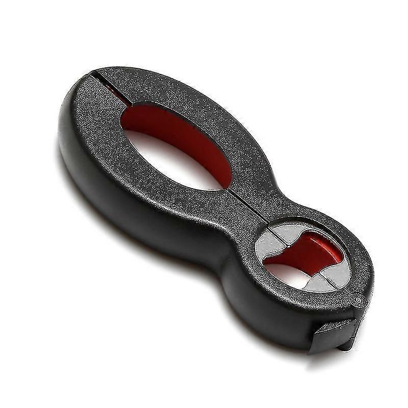 6 In 1 Bottle Opener, Twist Off Lid - Suitable For People With Weak Hands (black Red) SX