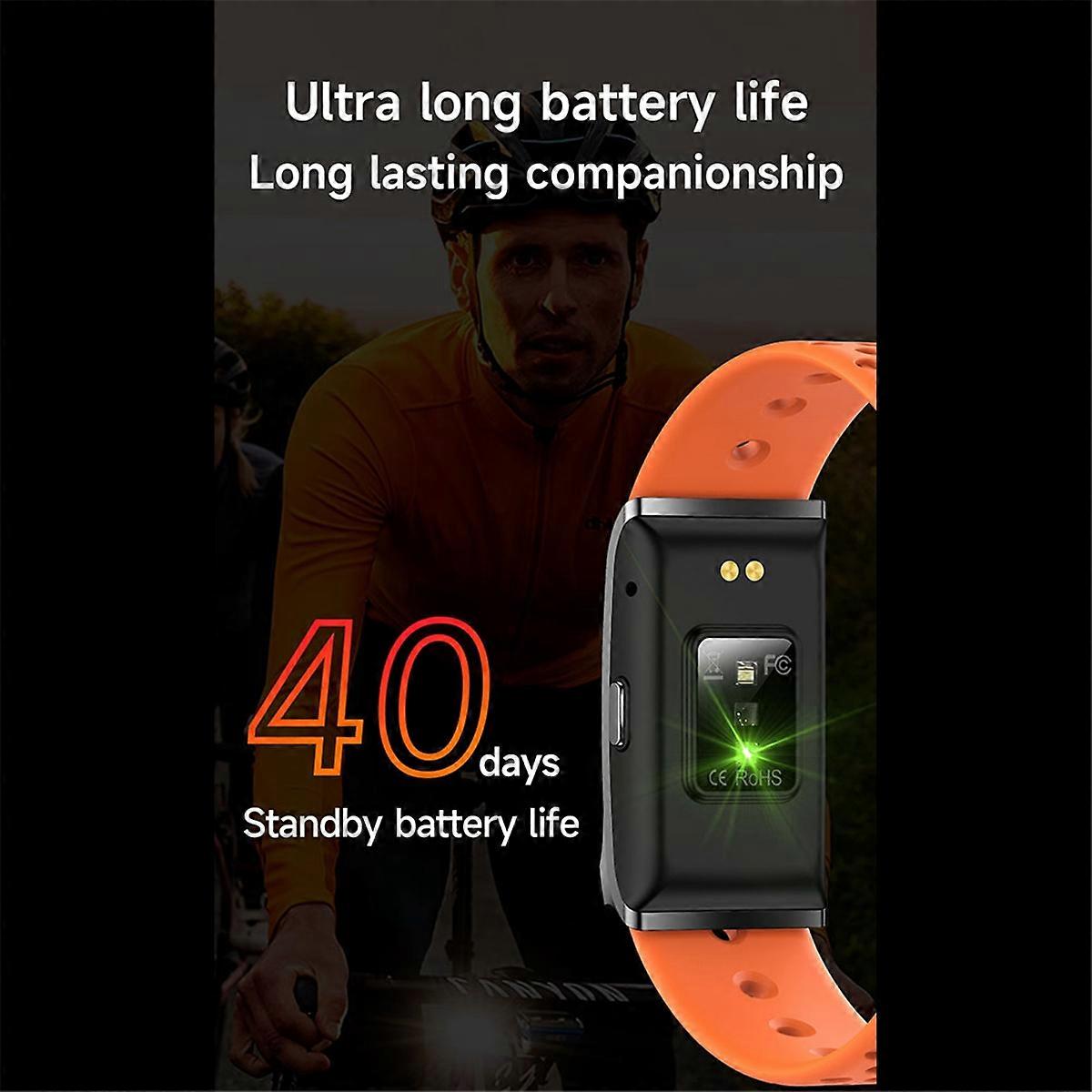 Smart Watch Fitness Men Women Smart Bracelet Sports Band Heart Rate Blood Pressure Monitor Wristbands Orange