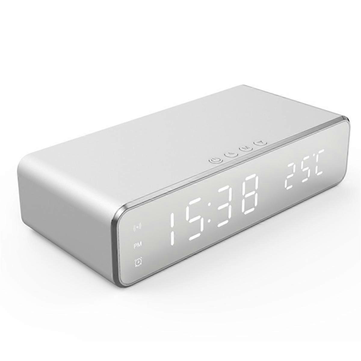 Wireless Charger Time Alarm Clock LED Digital Thermometer Earphone Phone Chargers Fast Charging Dock Station