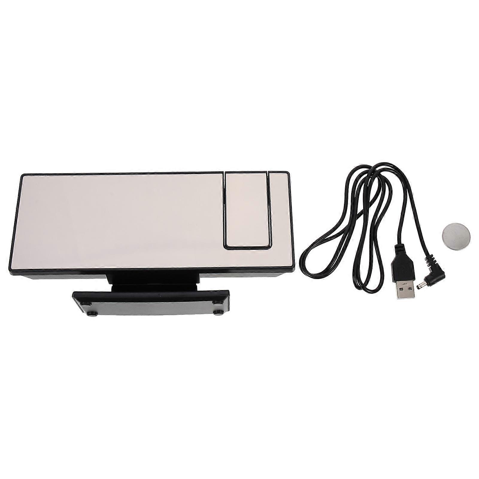 Large Screen Digital Alarm Clock for Time Keeping 1Set Black Projection Model