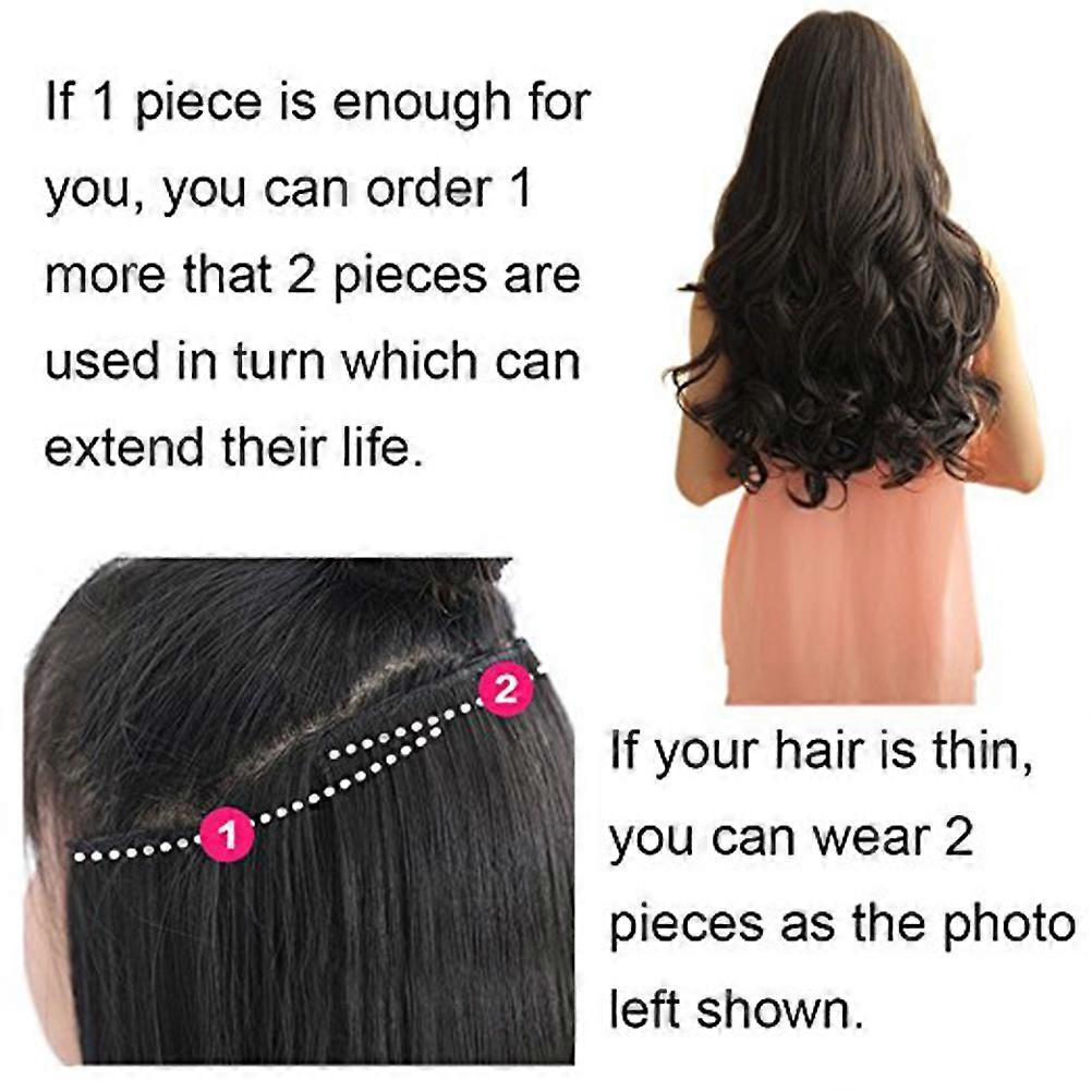 Curly Wave Clip Synthetic Hair Extensions for Women 1Pack Full Head Hairpieces