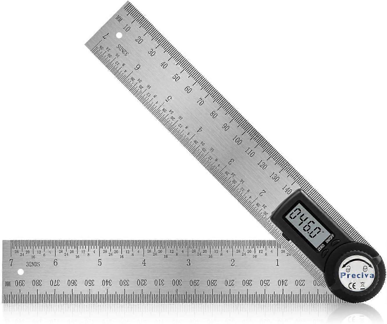 Digital Angle Ruler Protractor, 400mm Length and Angle Measurement Stainless