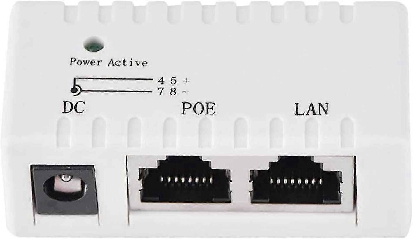 Power over Ethernet Injector Adapter for POE Splitter for LAN Network(White)