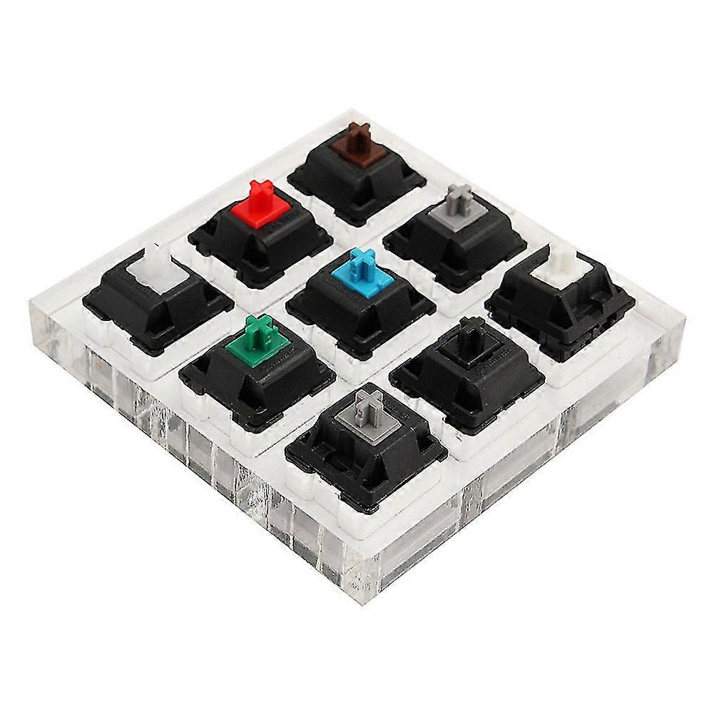 2025 Acrylic Keyboard Tester 9 Clear Plastic Keycap Sampler for Cherry MX Switches