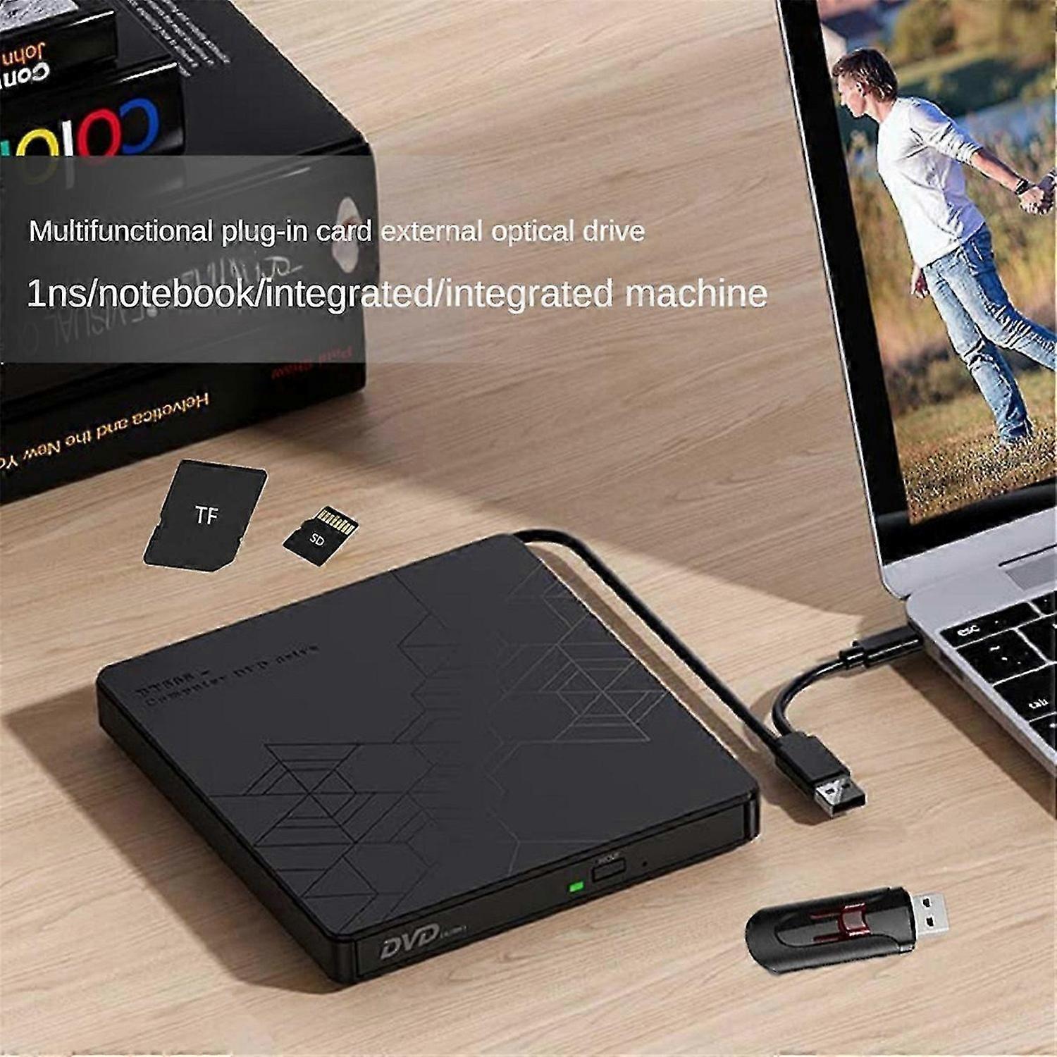 External CD/DVD Drive USB3.0/Type-C CD/DVD ROM +/-RW Adapter