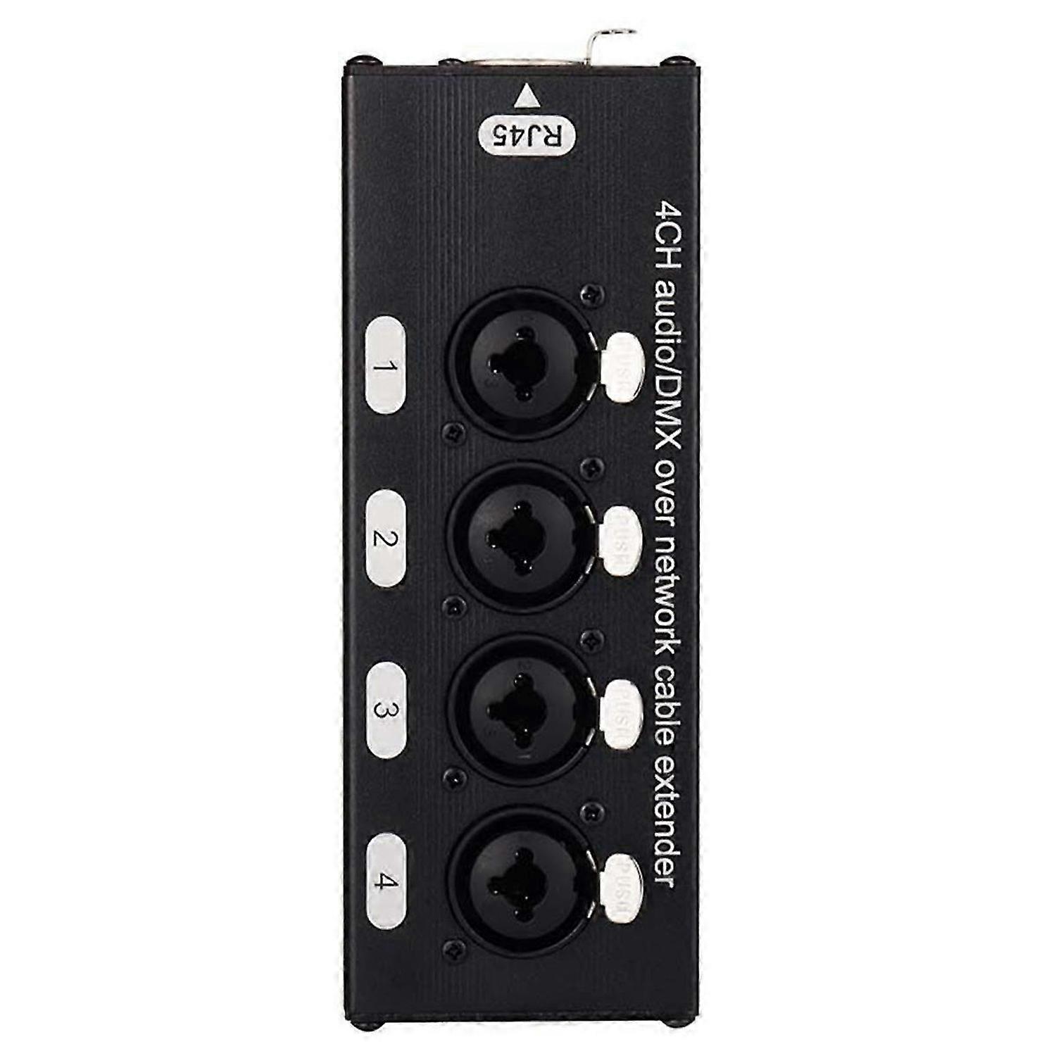 4-Channel 3-Pin XLR Audio and DMX512 Network Signal Extender Female
