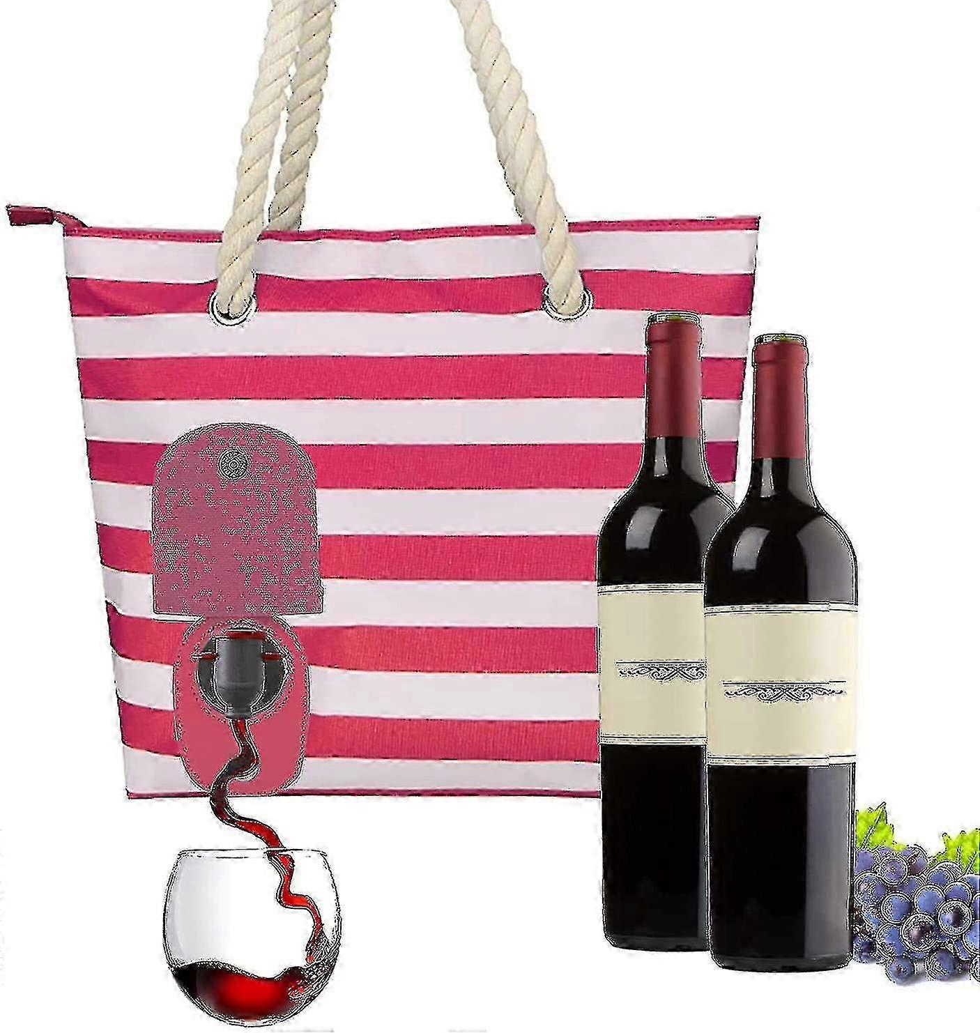 Red Wine Bag Insulated Wine Bag Portable Picnic Hand-held Beach Red Wine Bag Red