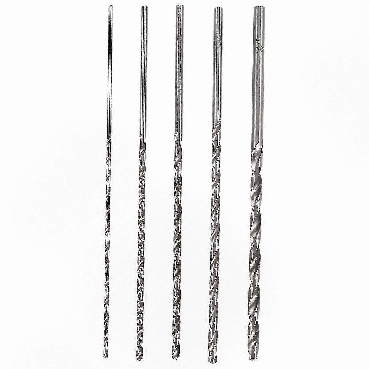 5-Piece HSS Twist Drill Bit Set, Extra Long 150mm, Sizes 2mm to 5mm
