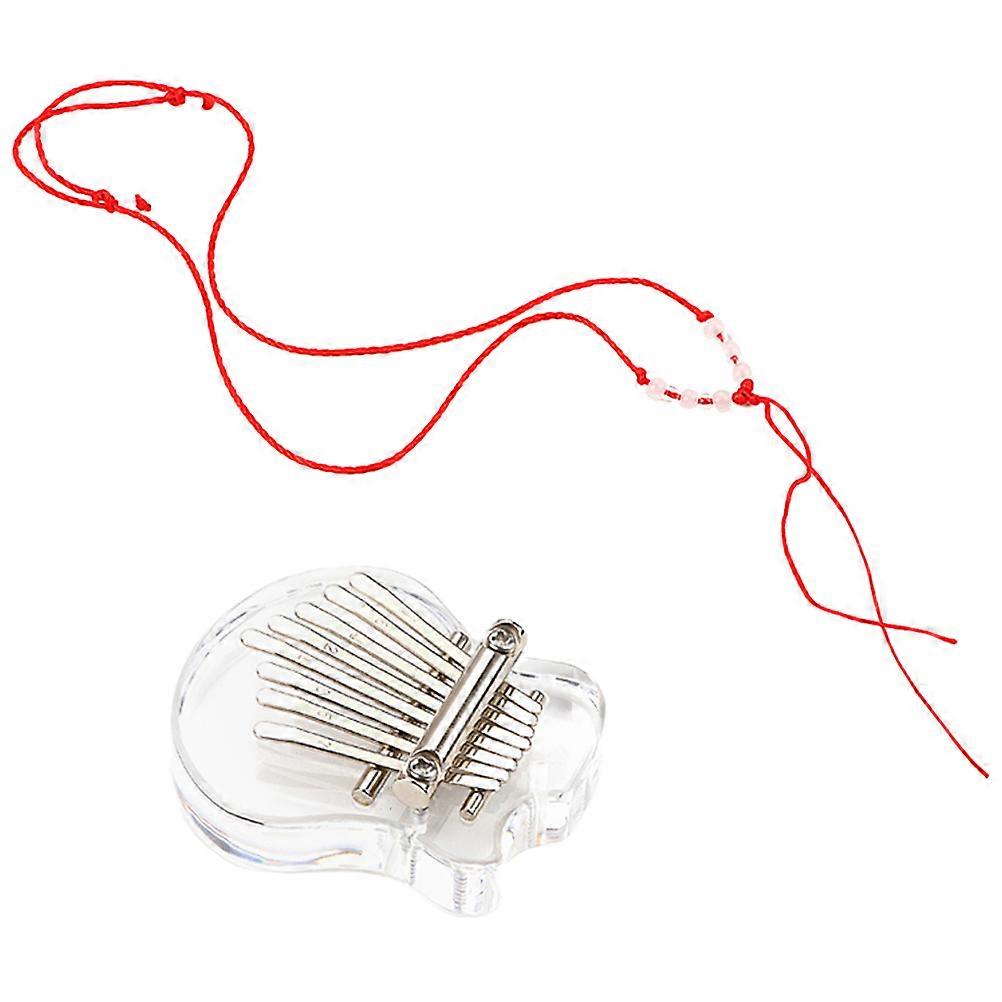 Acrylic Kalimba 8 Keys Thumb Piano for Beginner Use 2Pcs Portable Instrument