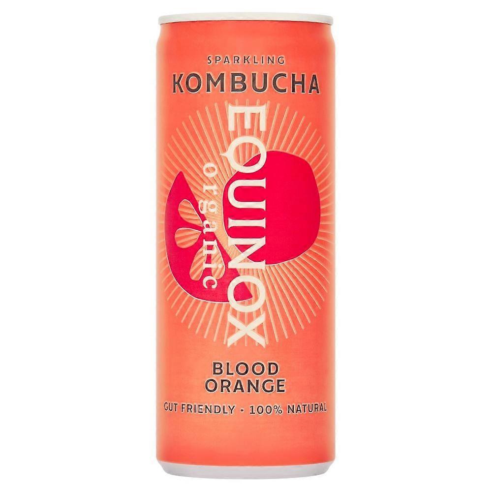 Equinox Kombucha Organic Kombucha Soft Drink Blood Orange can 250ml - 12 Pack