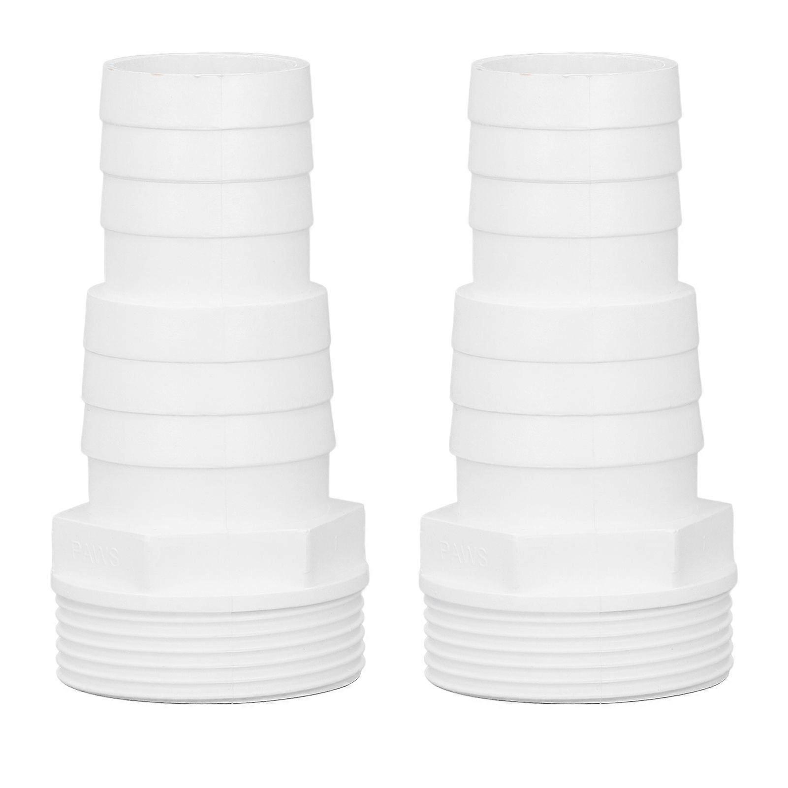 2pcs Pool Pump Hose Adapter 11/2inch Male Thread Plastic Pool Filter Hose Adapter for Replacement