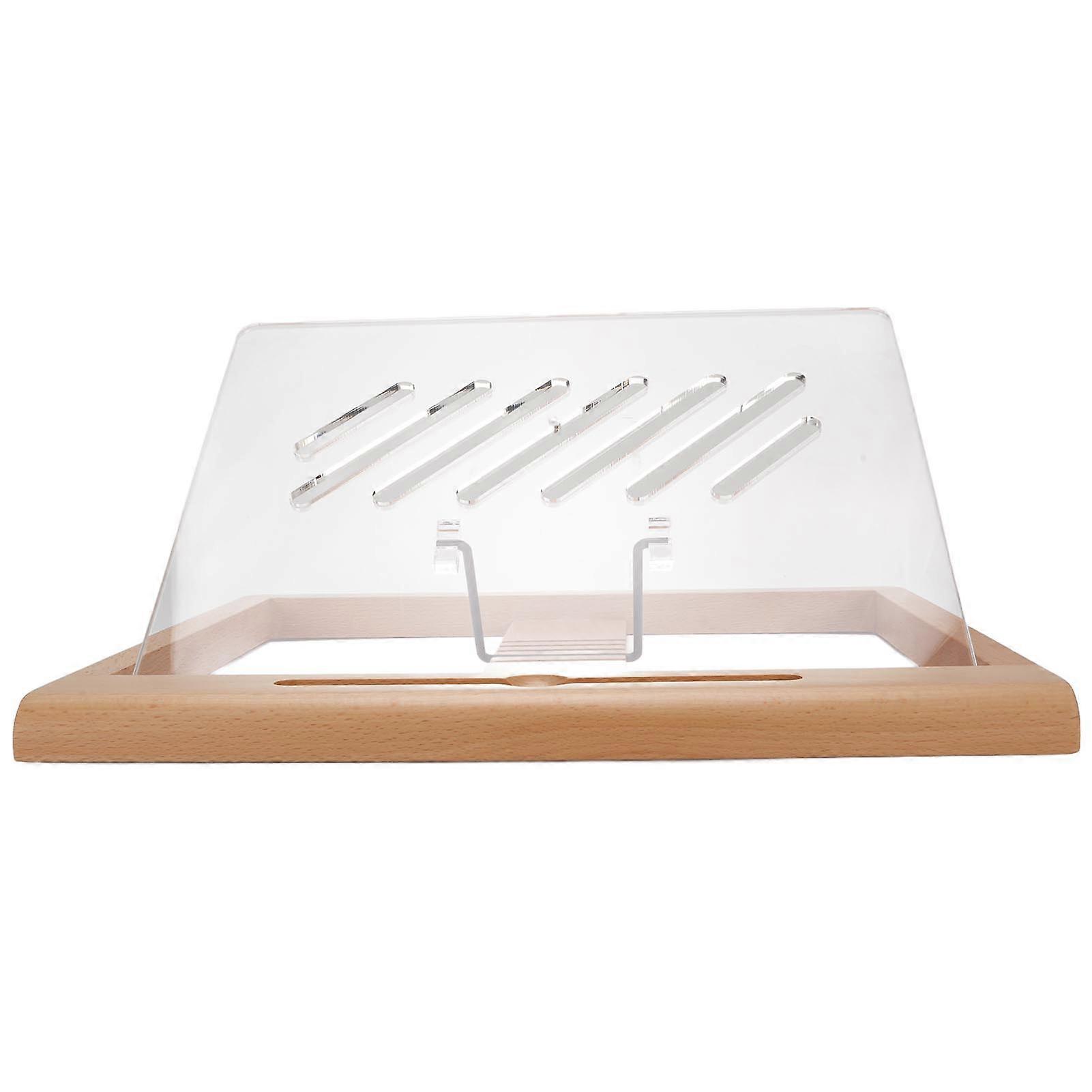 Wooden Tablet Stand with Pencil Slot 5 Angle Settings for Drawing Reading Typing