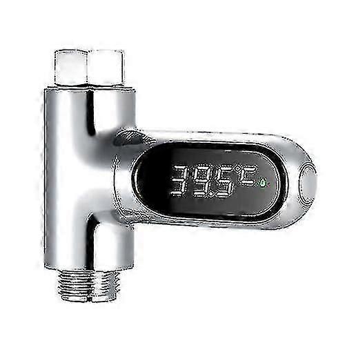 Digital Shower Thermometer Intelligent Water Temperature Meter Water Power Thermometer Rotatable LED Display Screen Bath Water Temperature Monitor