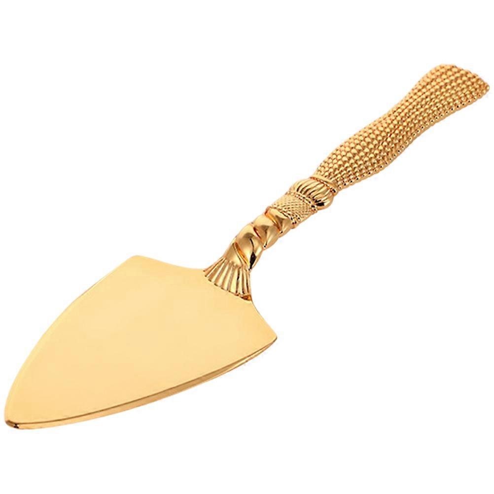 Practical Golden Cake Zinc Alloy Cake Serving Tool for Kitchen Use