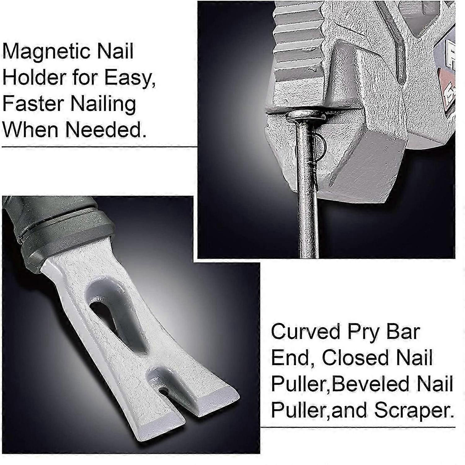 Outdoor Multi-Functional Hammer Nail Remover Crowbar Fire Rescue Tool