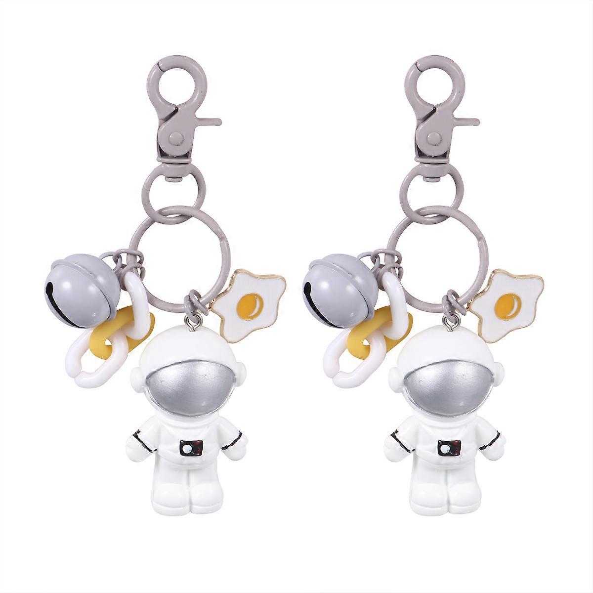 Space Key Rings Durable Astronaut Keychains for Hanging Keys 2Pcs