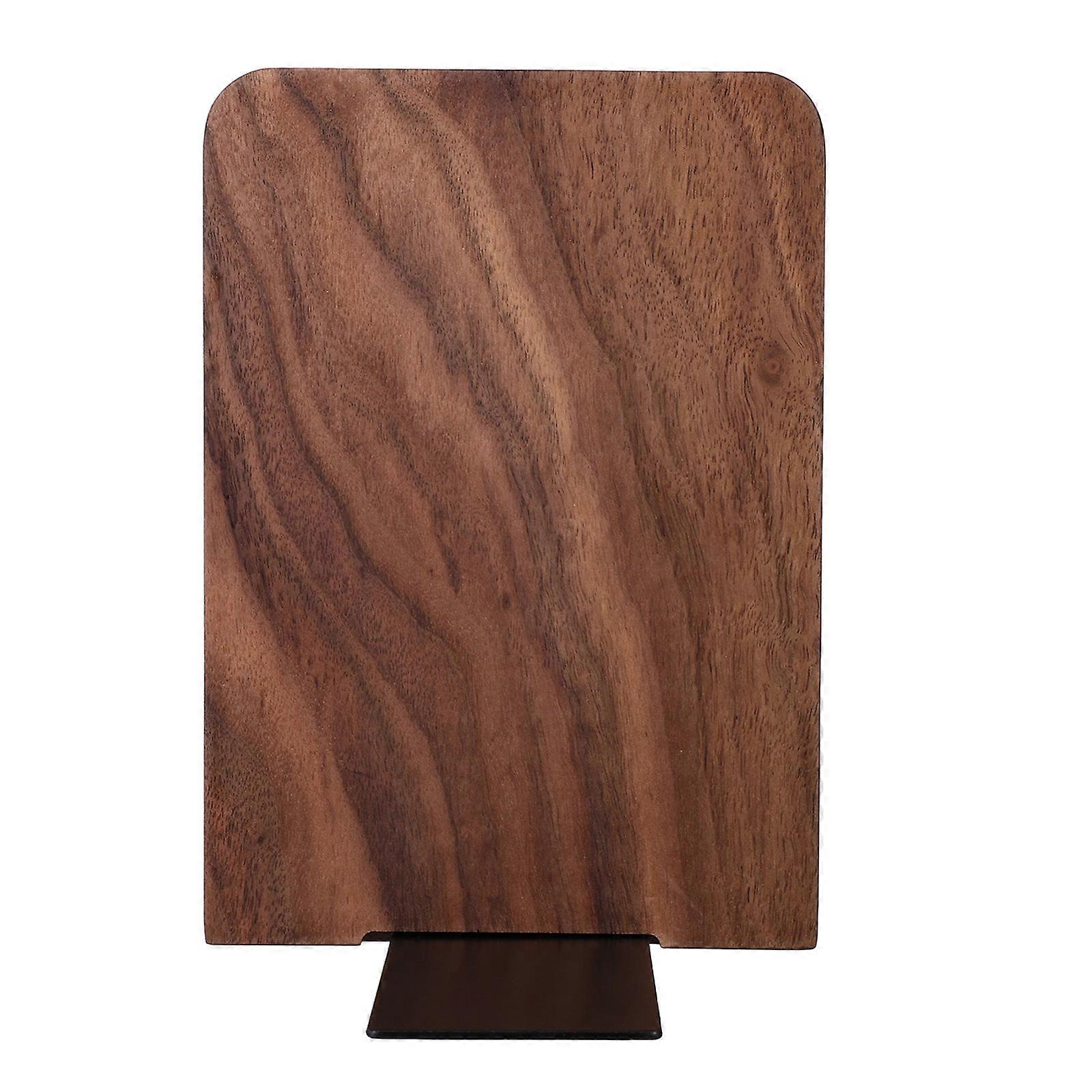 Wood Shelf Book Ends for Books with 5Pcs Nonslip Vertical Organizer