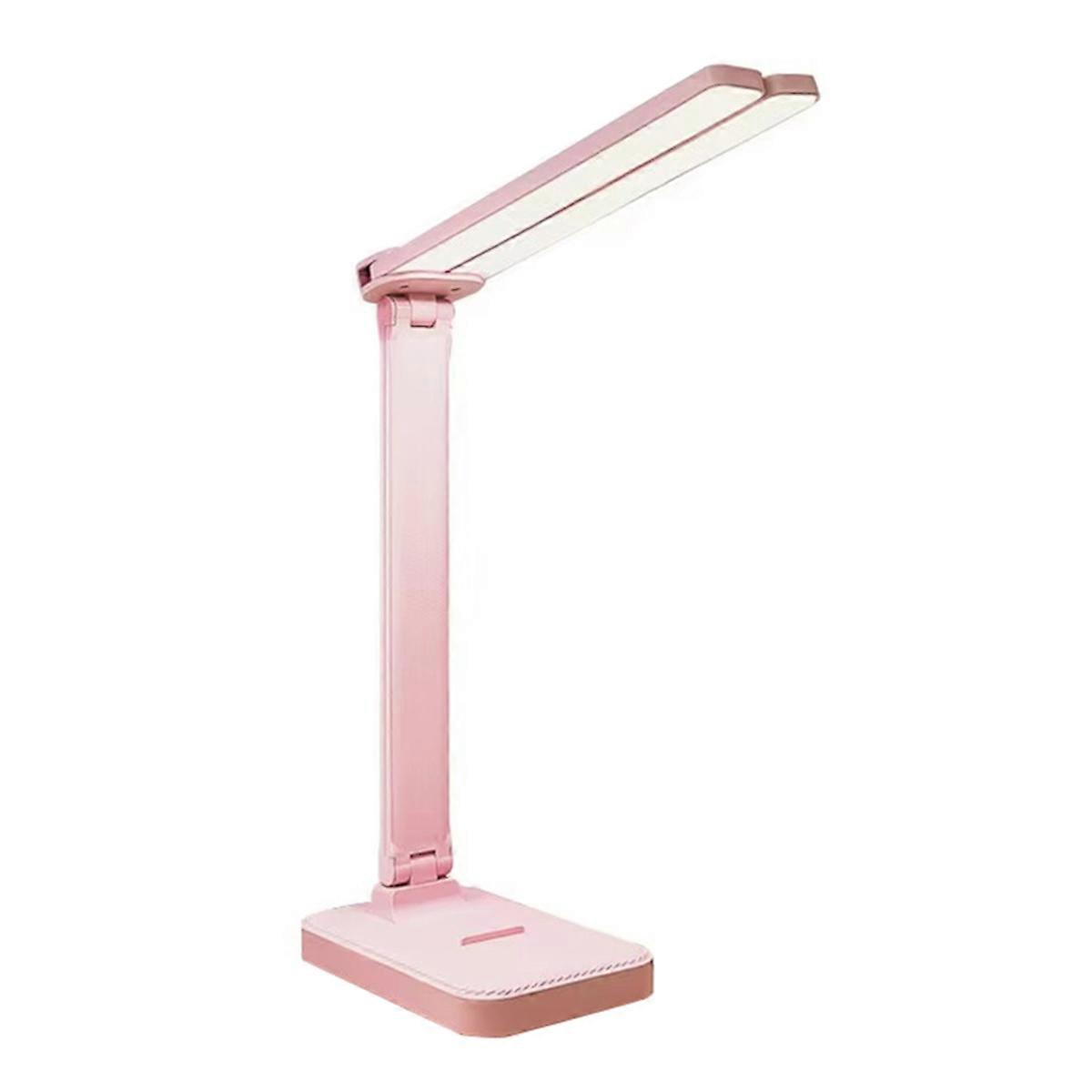 LED Desk Lamp 3 Level Dimmable Touch Night Light Rechargeable Pink