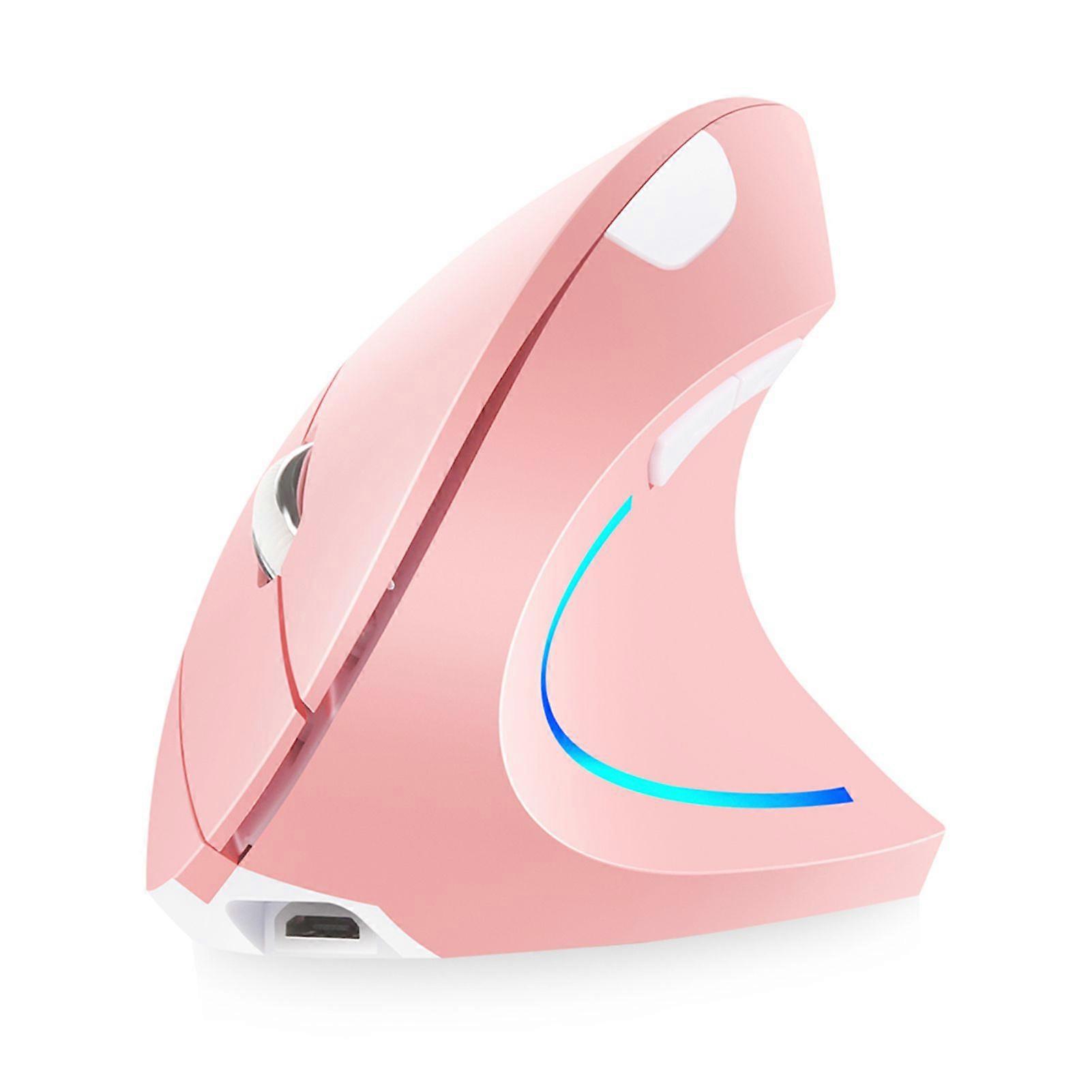 2.4G BT Dual-mode Wireless Vertical Mouse Rechargeable Mouse RGB streamer 3 levels adjustable movement speed